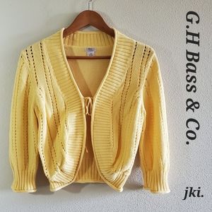 G.H. Bass & Co. Bass Knit-Croche Women's Sweater Cardigan